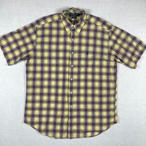 Ralph Lauren Shirt Mens Large Yellow Blake Workwear Preppy Office Casual Travel‎